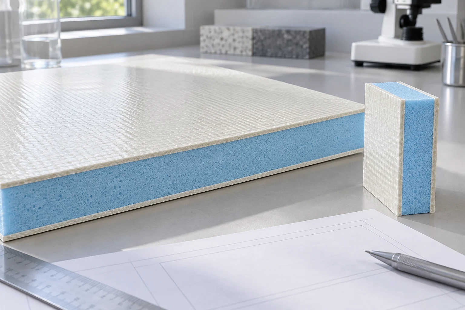 Sandwich panel delivery checks: damage and suspected delamination