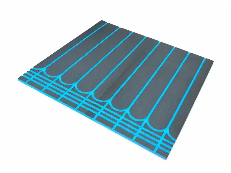 Grooved XPS heating board