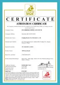 Certification document